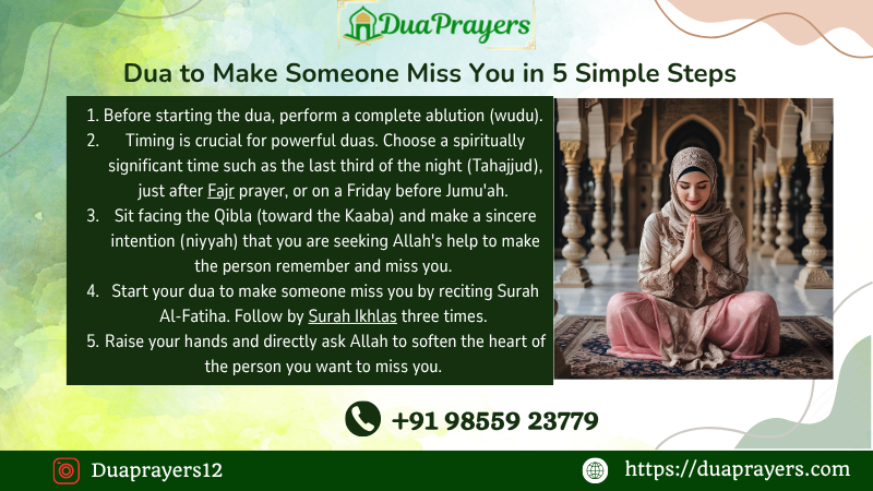 Dua to Make Someone Miss You in 5 Simple Steps
