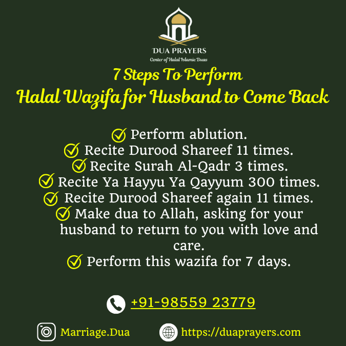 Halal Wazifa for Husband to Come Back