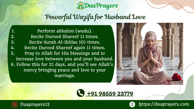 Powerful Wazifa for Husband Love