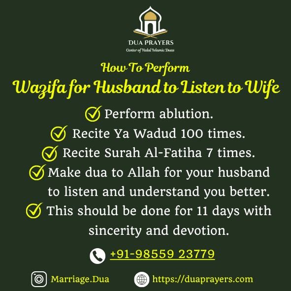 Wazifa for Husband to Listen to Wife
